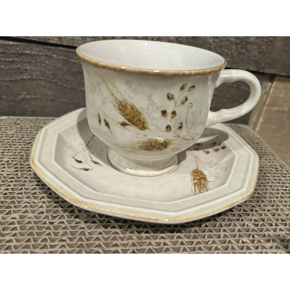 Mikasa Avante Torino‎ Teacup Cup and Saucer Set VTG